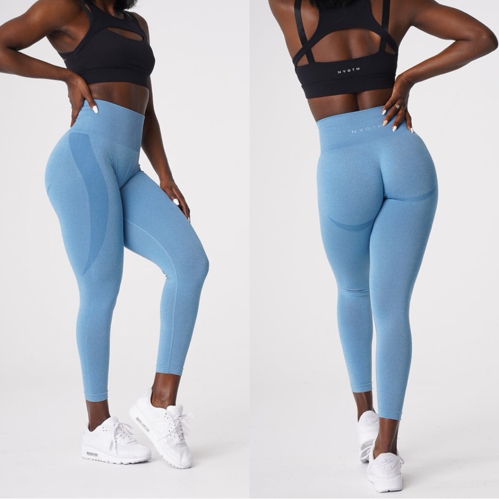 NVGTN Sky Blue‎ Contour Seamless Leggings Athletic